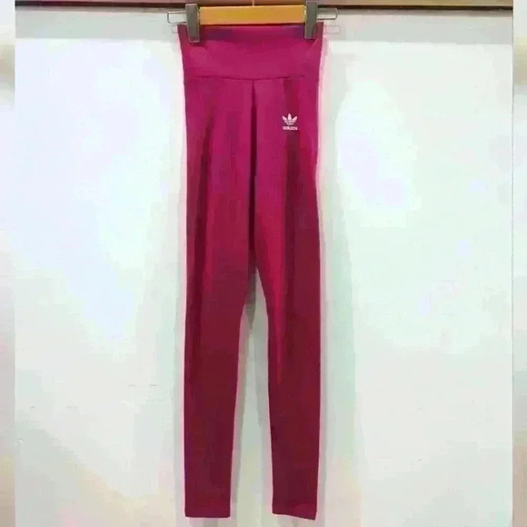 ADIDAS | Women's Crimson Tight Fit Full Length  High-Rise Leggings - Picture 2 of 5